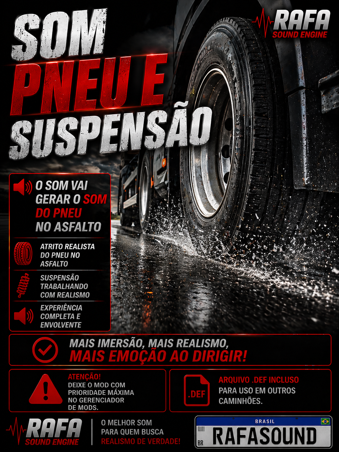 SOM PNEU, SUSPENSÃO E INTERIOR